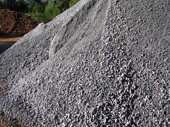 Slag base used for roads and driveways